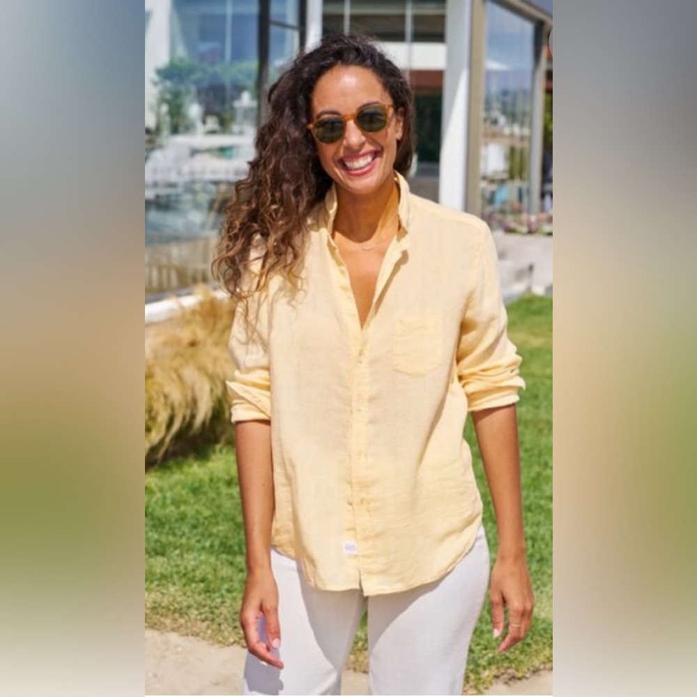 NIB! Eileen Linen Button-Down Shirt XL